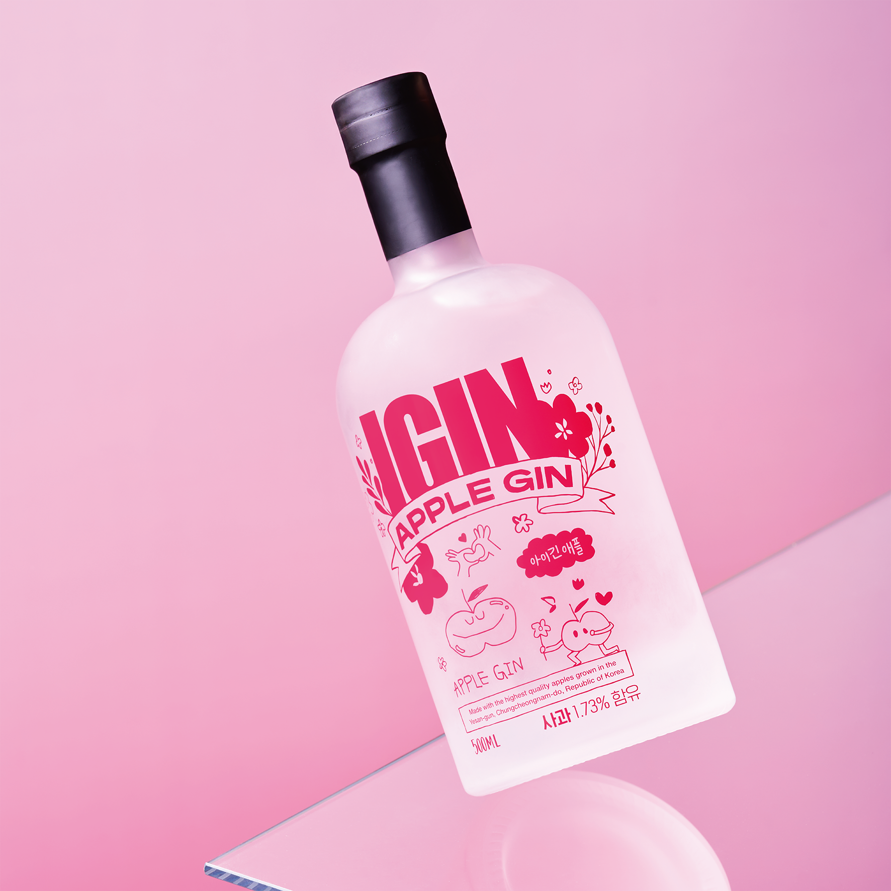 IGIN APPLE GIN PINK Edition アップルジン IGIN (Pink Edition) 500ml 限定デザインボトル IGIN APPLE GIN 0 17